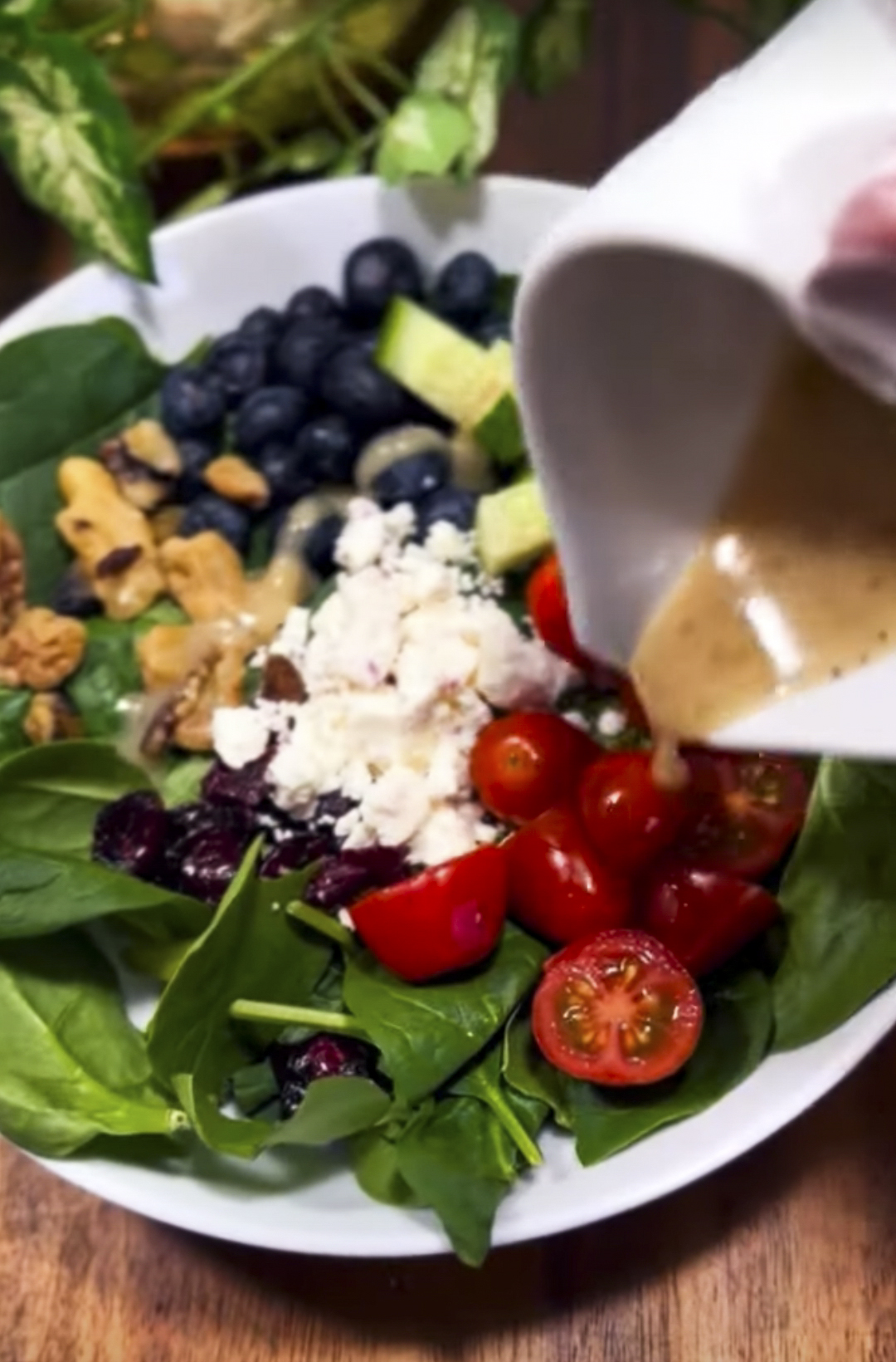 Cranberry WalnutSpinach Salad