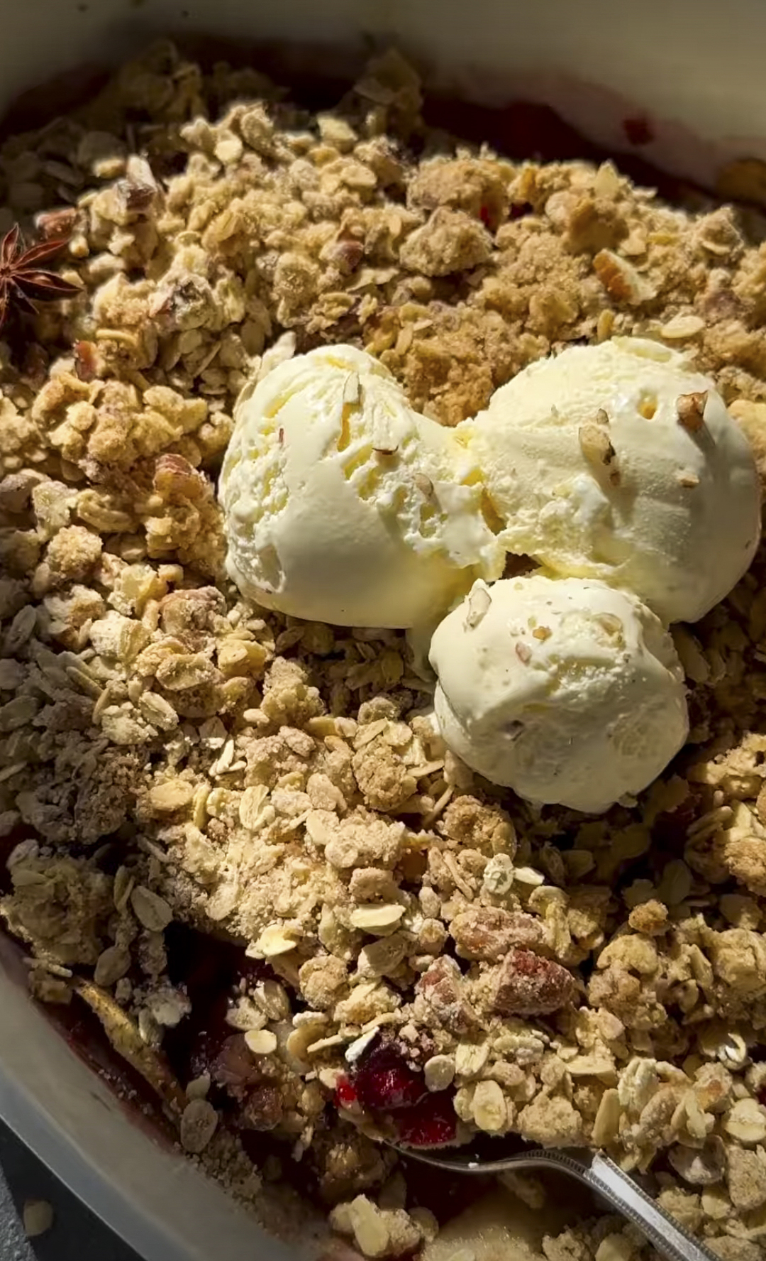 Apple Cranberry Crumble